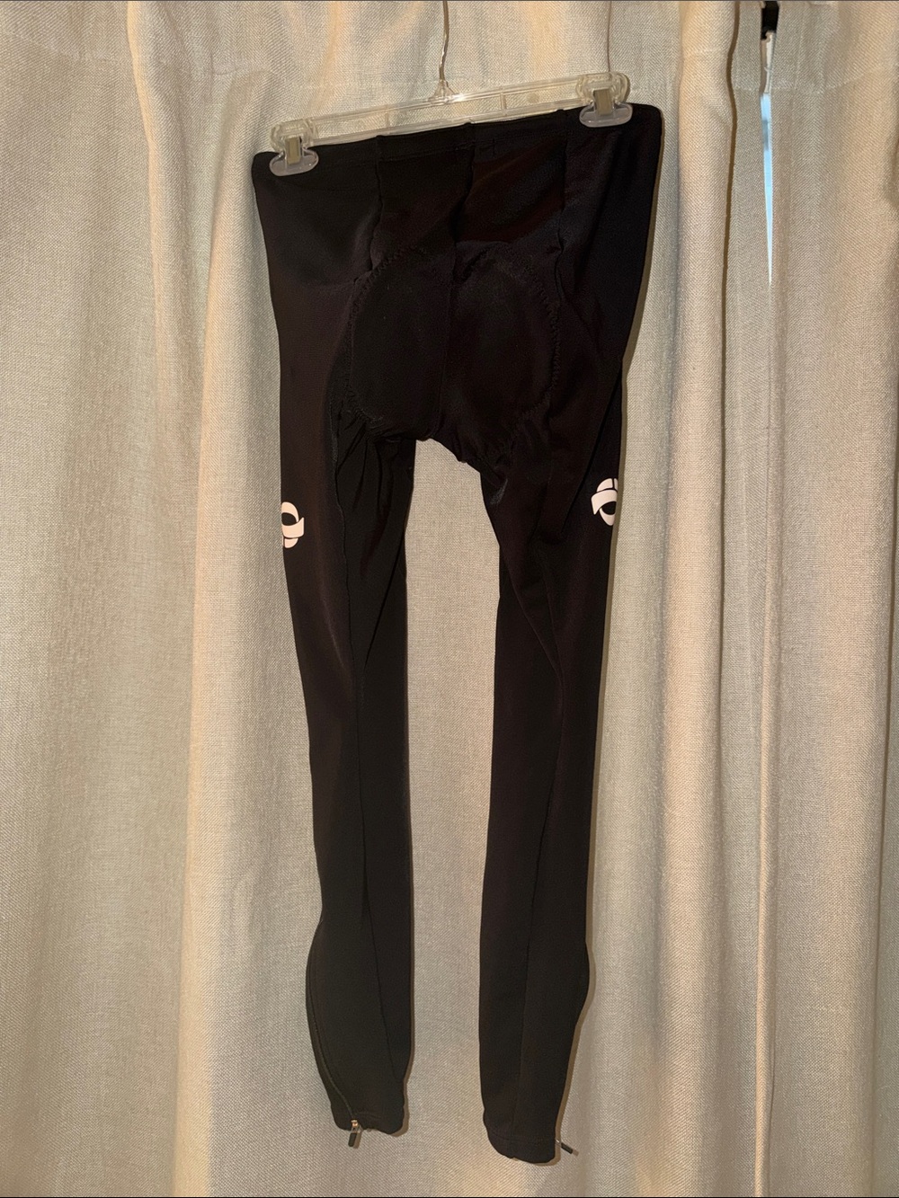 Black Cycling Tights with White Logos pearl izumi size Large padded